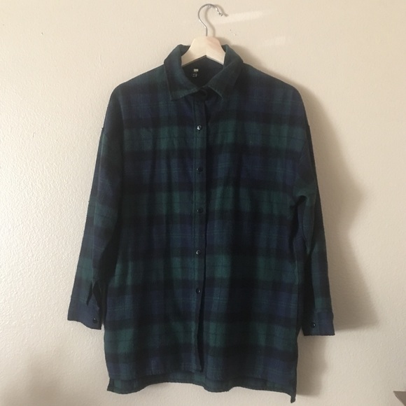 Vintage Tops - 🎱 Grunge Green Flannel 🎱